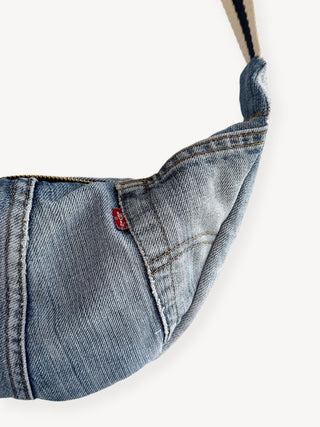 Levi's denim bag on a white background