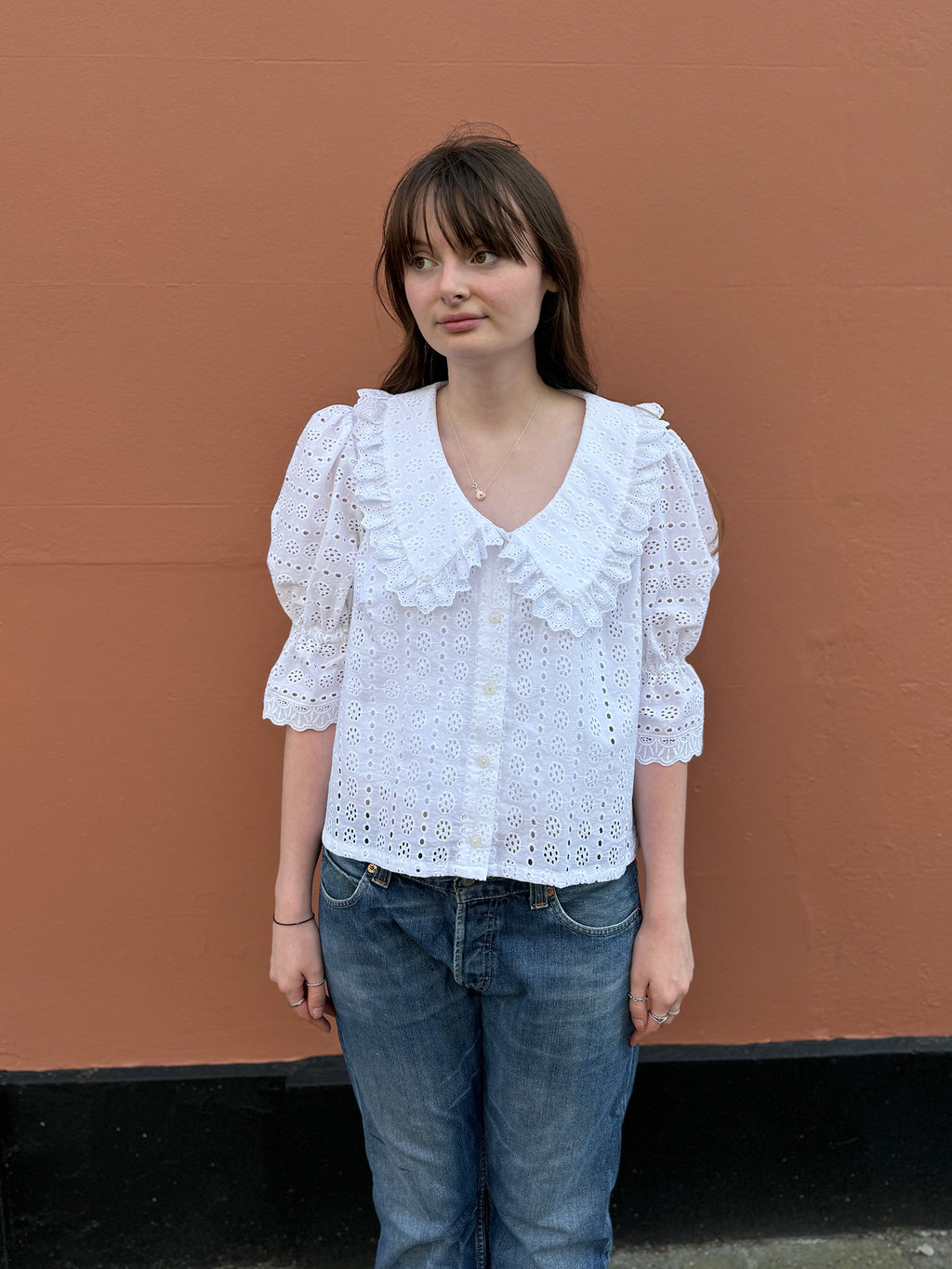 Luna Billow Puffed-Sleeve Blouse main image 0