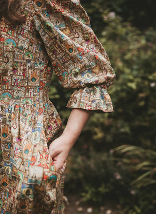 The Square Neck Felicity Dress – Tarot Print