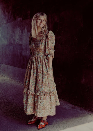 The Square Neck Felicity Dress – Tarot Print