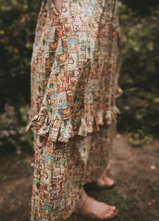 The Square Neck Felicity Dress – Tarot Print
