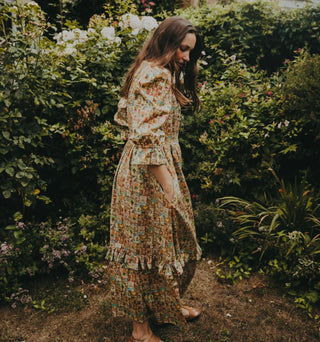 The Square Neck Felicity Dress – Tarot Print