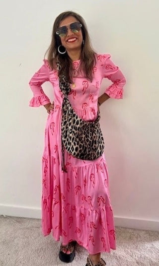 Ribbon Bow Pink Felicity Dress