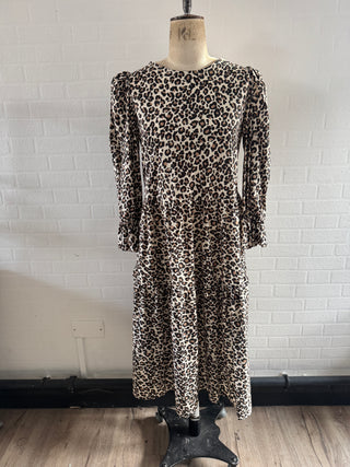 The Violet Collar Dress Leopard