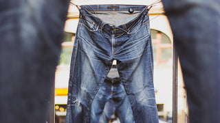 vintage jeans at vintage market for repair and upcycling