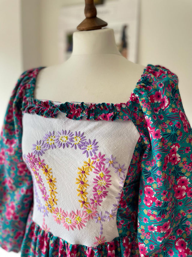 Made UK Dress Embroidery Floral detail