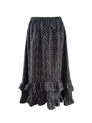 Floral patterned skirt on a white background