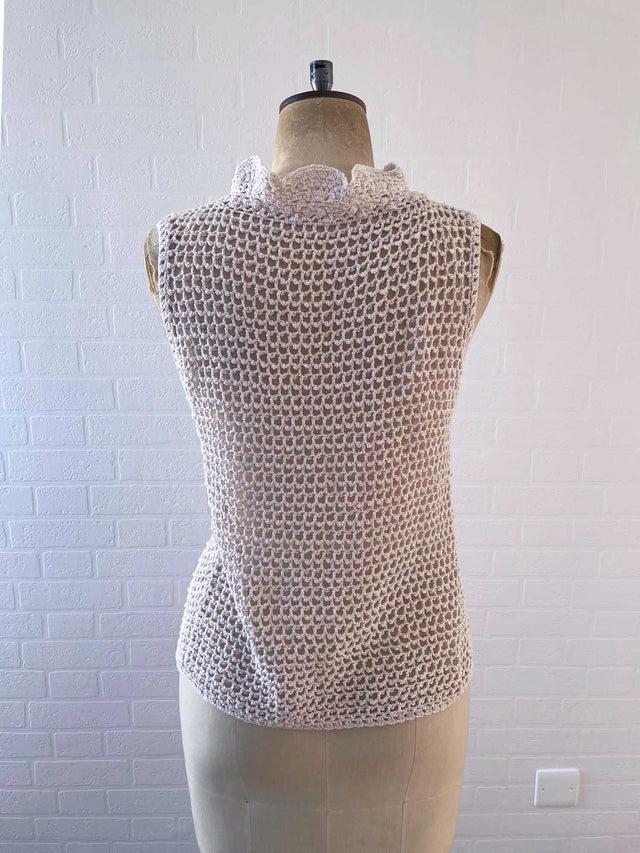 Reworn Vintage Crochet Vest