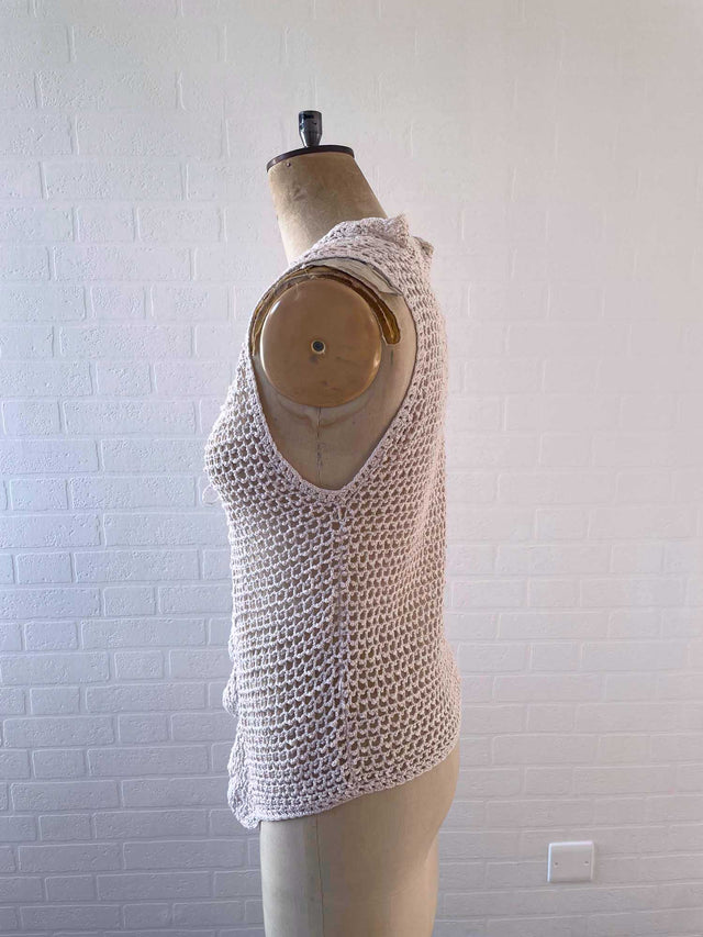 Reworn Vintage Crochet Vest