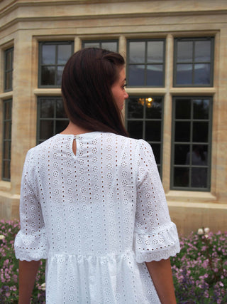 back detail broderie dress