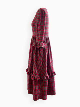 red tartan dress on mannequin
