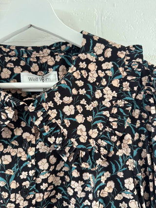 The Luna V Blouse - Deco Floral