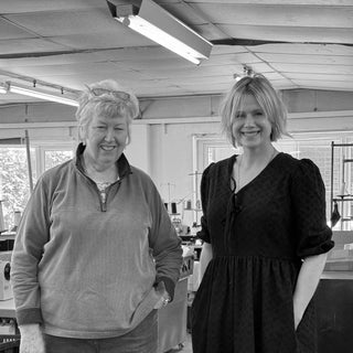 emma in factory with julie owner