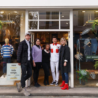 outside store with designers gfw