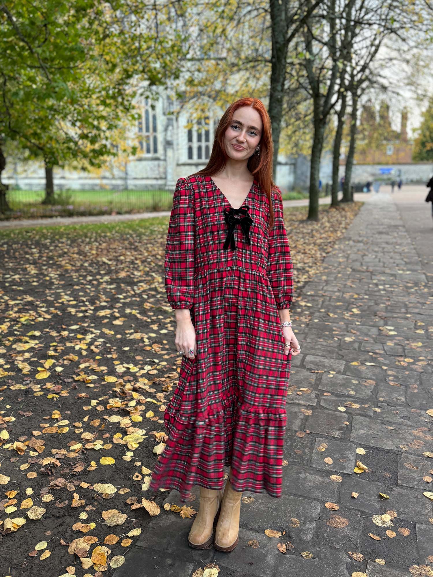 Tartan midi dress uk sales