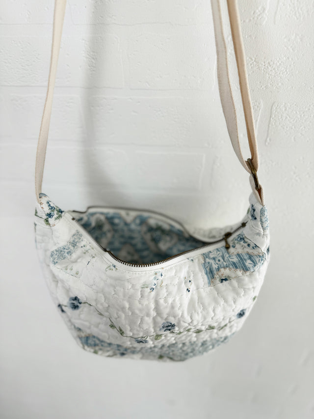 The Well Worn quilted bag on hanging on wall detail