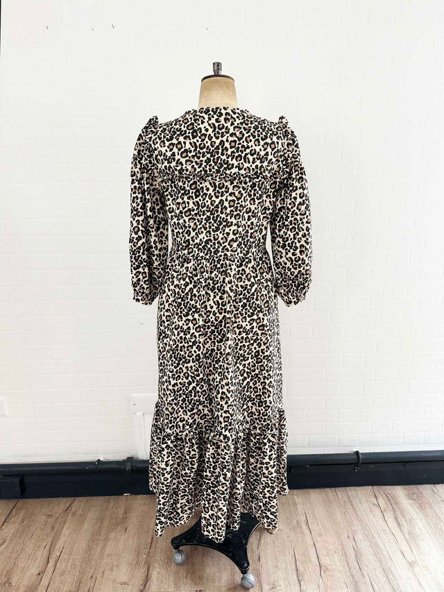 The Well Worn leopard shirt dress mannequin back