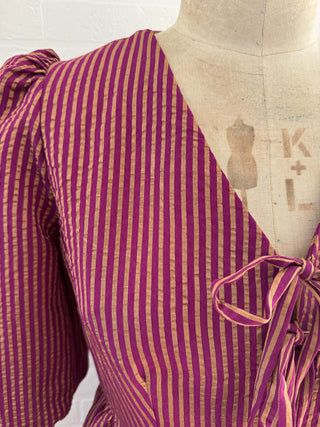 The Sadie Dress Fine Stripe. ONLY ONE MADE