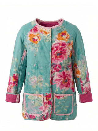 quilted jacket on white background