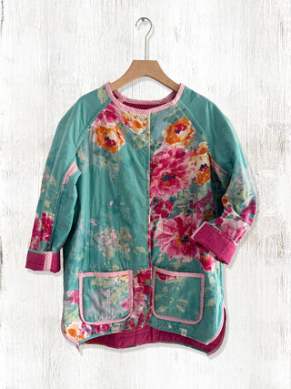 bright floral quilted jacket