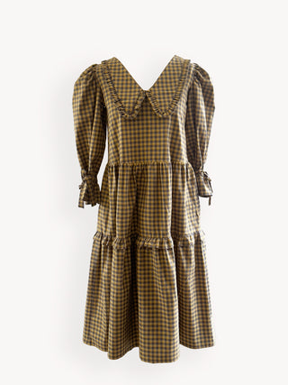 The Gingham Violet Collar Dress