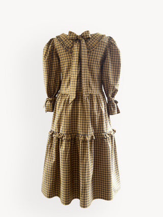 The Gingham Violet Collar Dress
