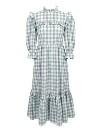 gingham dress on white mannequin