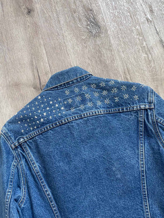 vintage denim jacket sashiko stitched yoke
