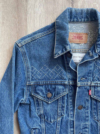 vintage denim jacket yoke detail