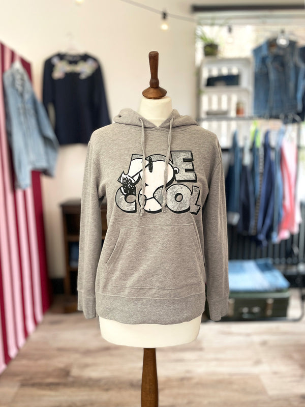 The Well Worn printed hooded sweatshirt on mannequin