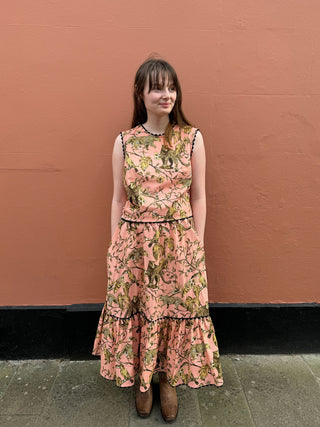 women wearing leopard print skirt