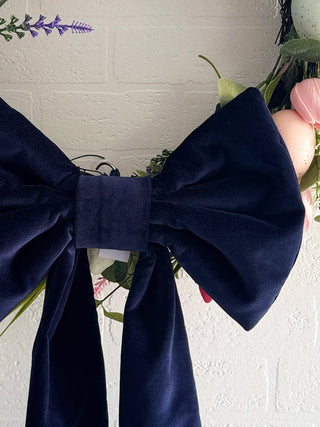 Luxury handmade textile bow, ideal for Easter wreaths, gifts, and sustainable seasonal decoration