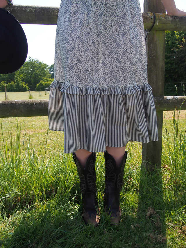 The Well Worn skirt detail boho dress