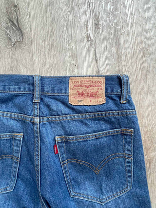 deep indigo patched denim levis