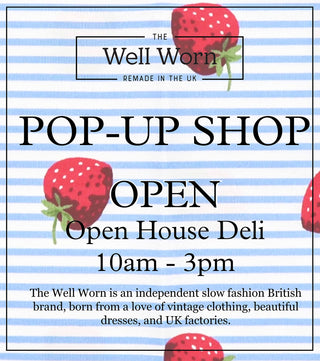 poster with the well worn pop up shop
