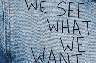 writing on denim