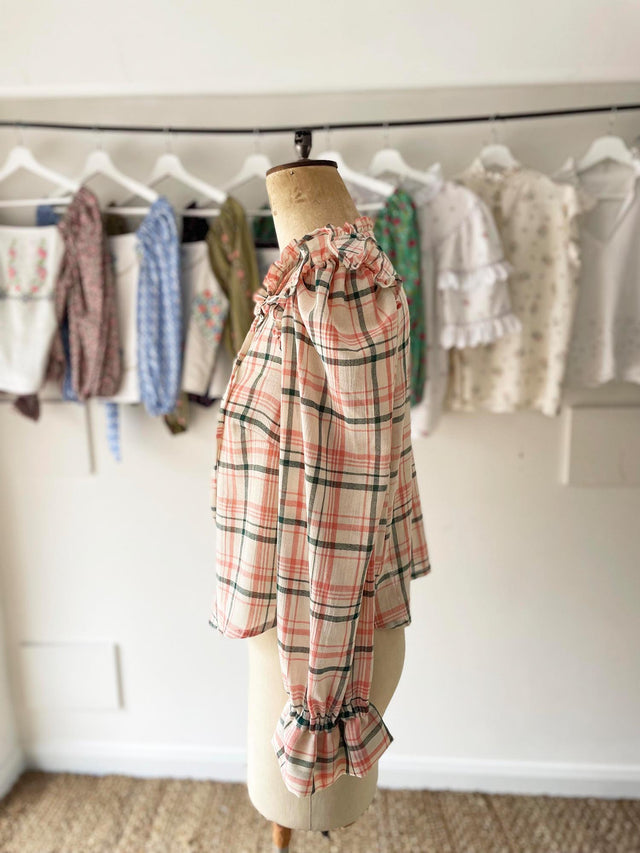 The Well Worn made in uk vintage check blouse