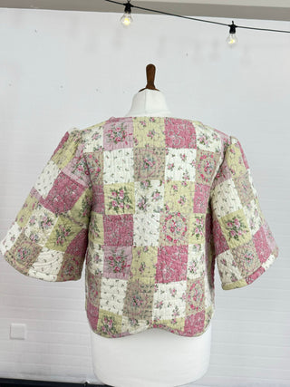 quilted jacket on mannequin back