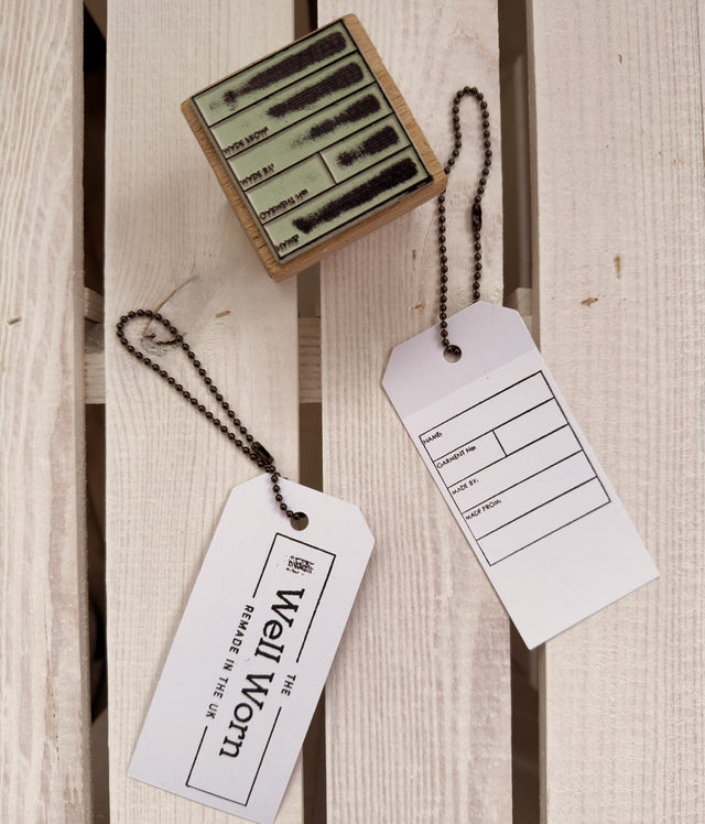 The Well Worn paper swing tags