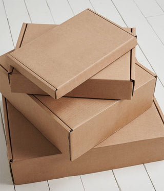 cardboard boxes on floor