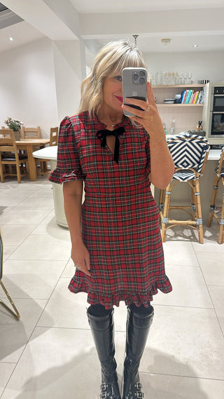 The Tartan Peony Dress