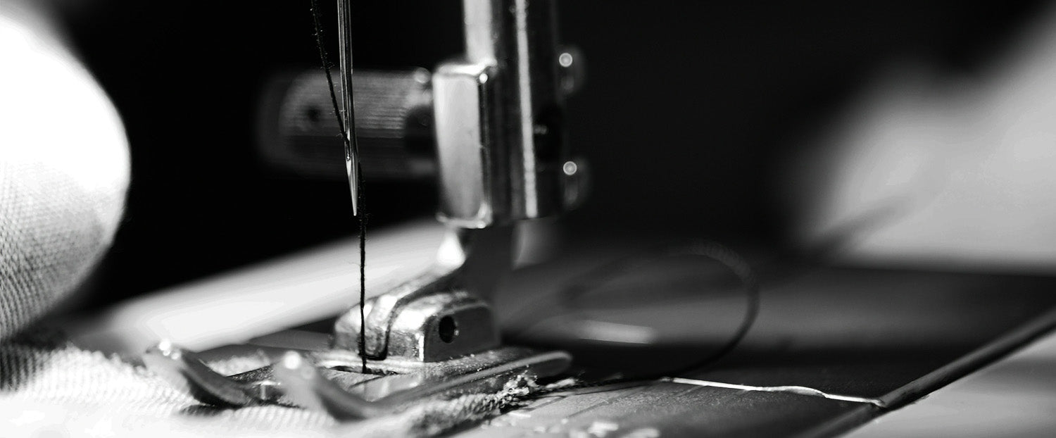 The Well Worn black white photo sewing machine