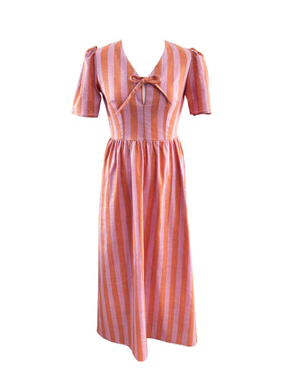 strip dress on white background