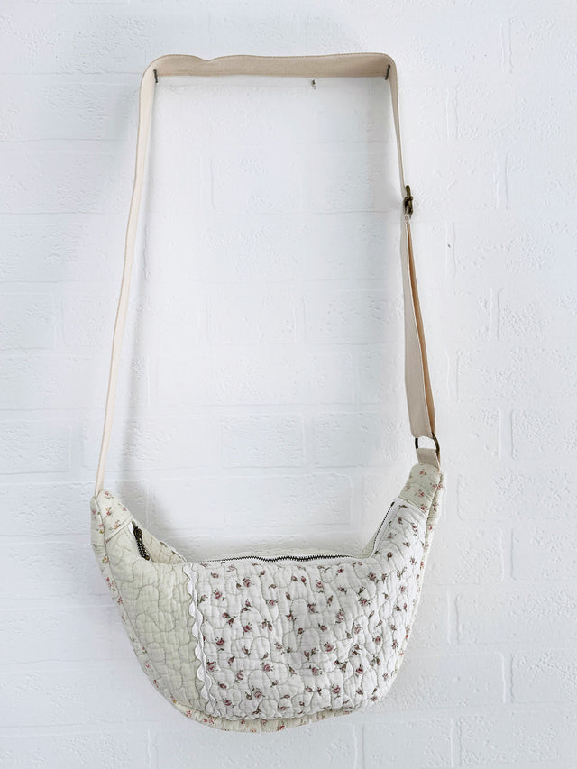 The Well Worn cream quilted bag