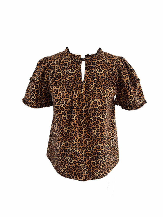 The Well Worn leopard top cut out