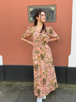 women wearing printed dress animal