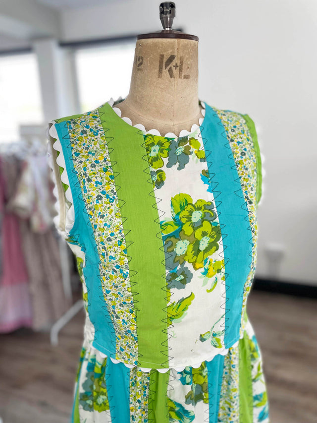 floral panelled ric rac top on mannequin