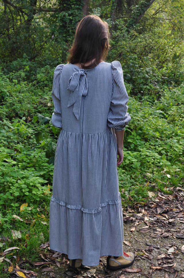 The Violet Ticking Stripe Dress
