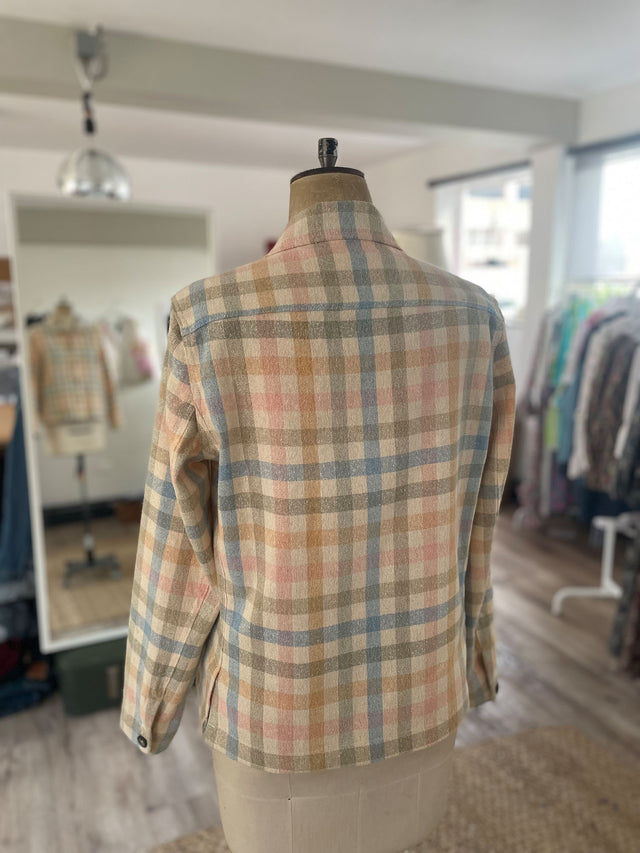 The Well Worn vintage fabric chore jacket on mannequin back