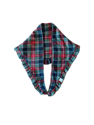 Plaid fabric neckerchief on a white background